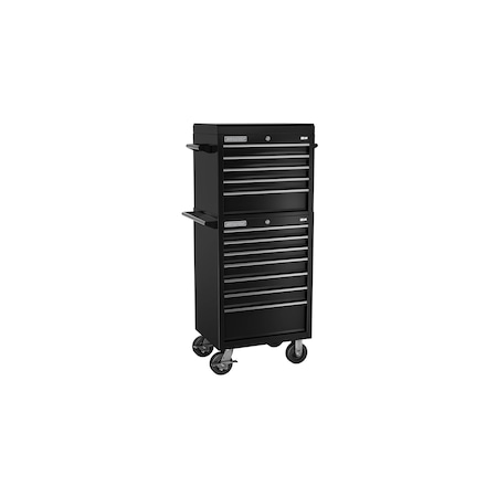 Champion Tool Storage FMPro Top Chest/Cabinet With Casters, 12 Drawer, Black, Steel, 27 in W x 20 in D FMP2712RC-BK